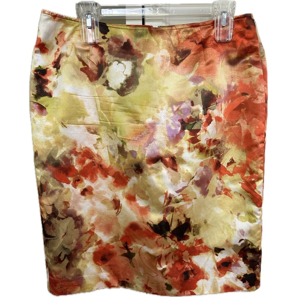 Jones New York Women’s Floral‎ Silk Blend Skirt Formal Business Size 10